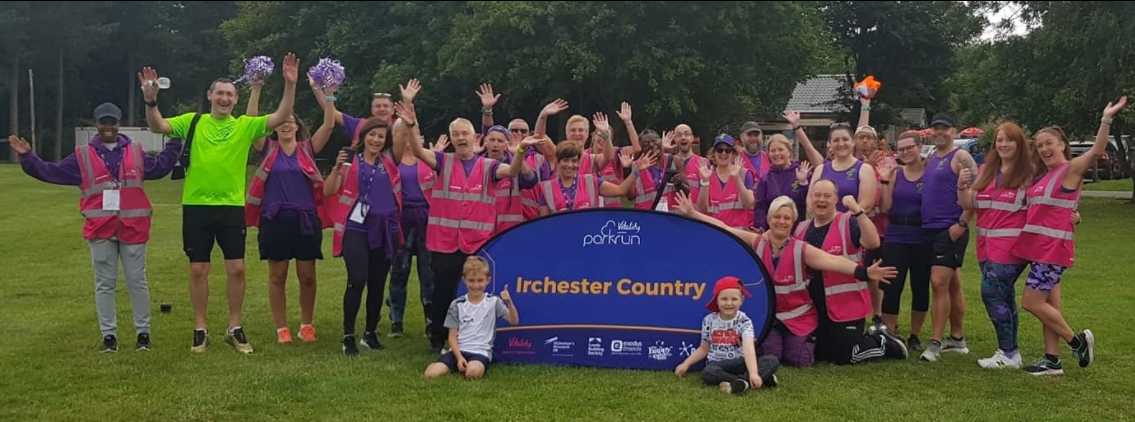 Finedon Gladstones take over Irchester Country parkrun